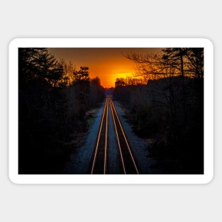 Sunset on the Tracks Sticker